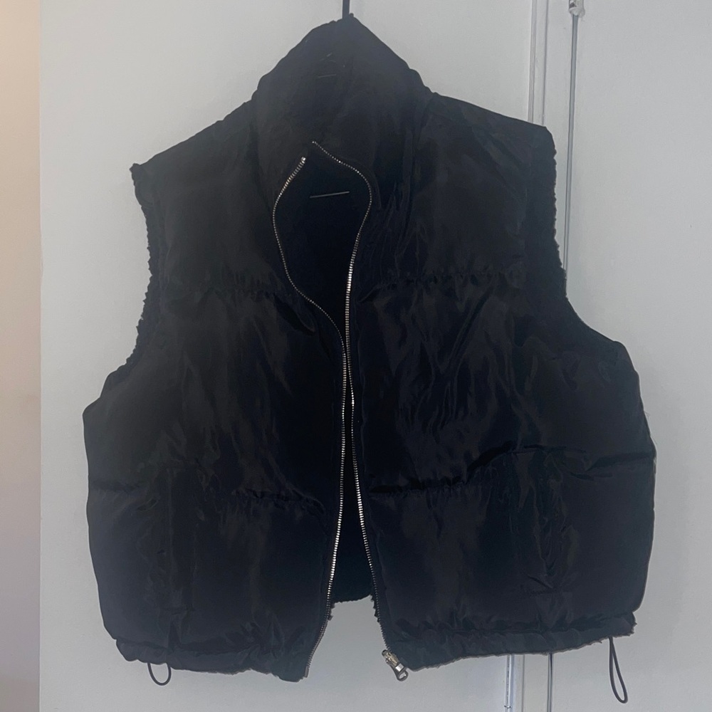 Black Reversible Puffer Vest